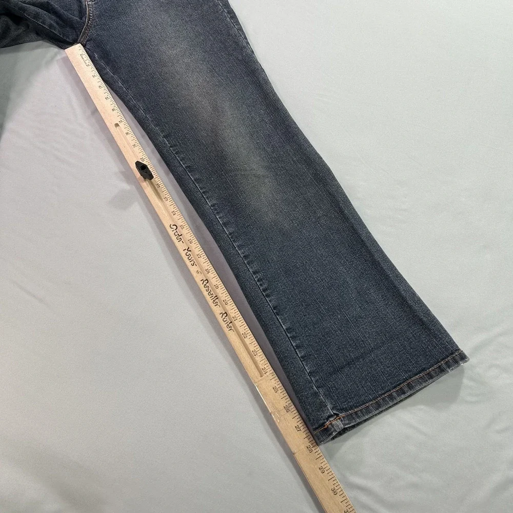 Prana‎ Jeans Womens Medium Blue Flare Bootcut W4TRIX Stretch Denim Classic Pants